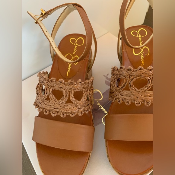Brown Platform Sandals, NWT | Size 6 | Leather | Jessica Simpson | Tan | Boho - Picture 3 of 4